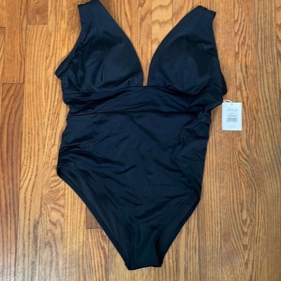 Andie Swim The Cheeky Mykonos One Piece Swimsuit Black size XL NWT - Picture 3 of 7